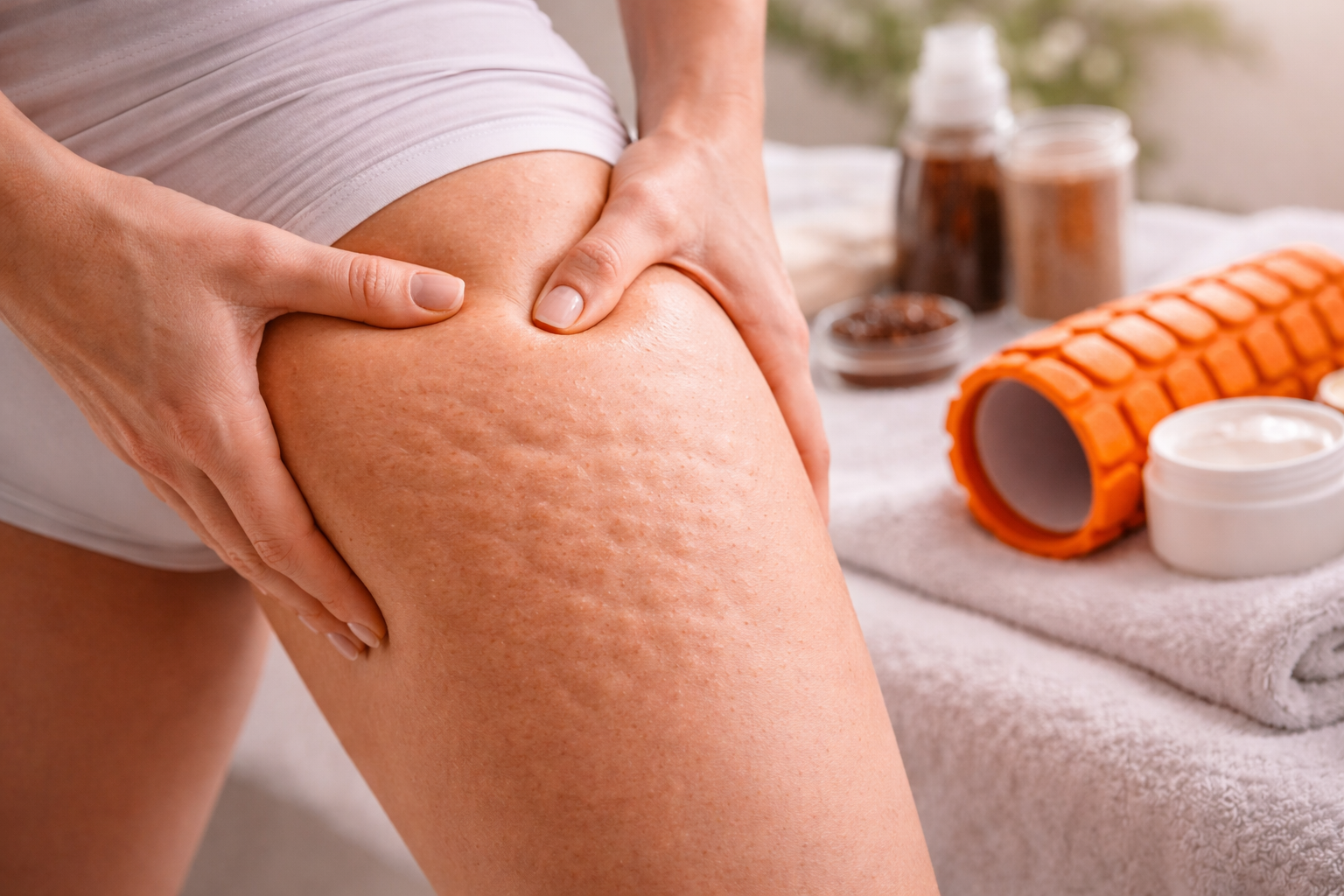 Blog graphic about common cellulite treatment myths and misconceptions in Houston