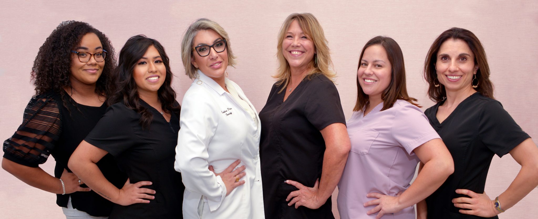 The massage therapist team gathered at Carolina Pintos Therapy in Houston