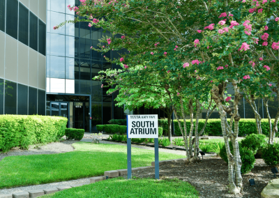 South atrium entrance at our Memorial massage clinic location in Houston